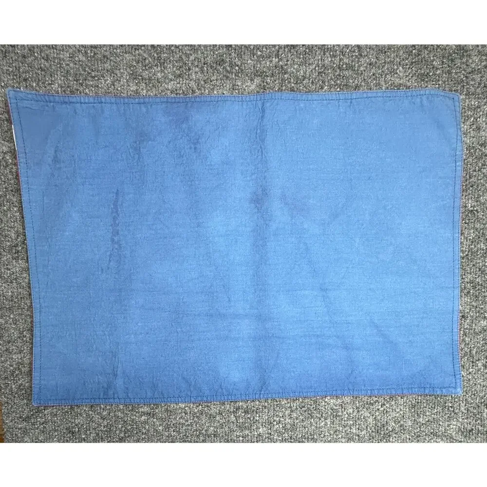 Vintage set Williams Sonoma French Country placemats 4 provincial red blue 19”